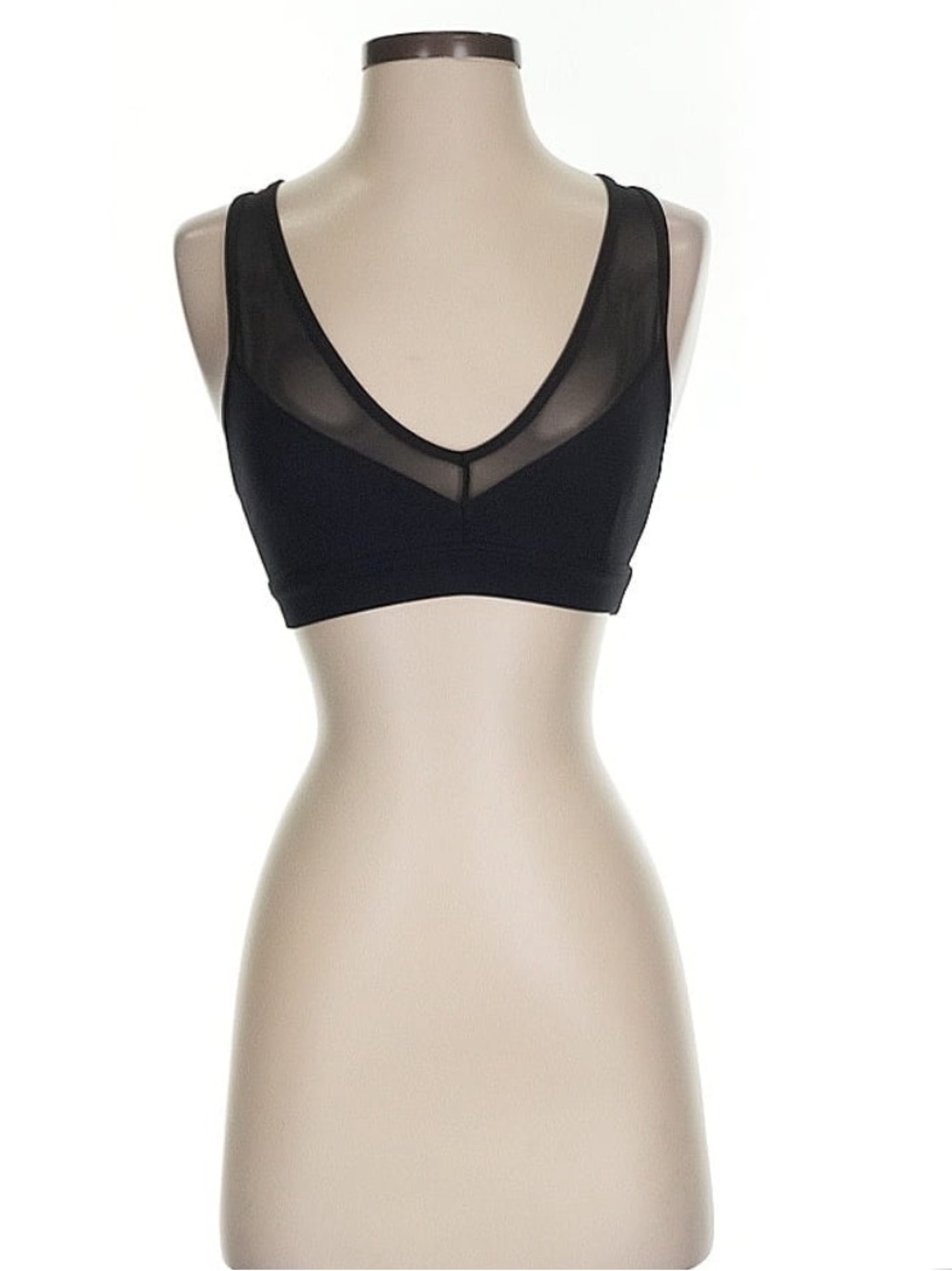 Black Mesh V-Neck Alo sports bra bralette